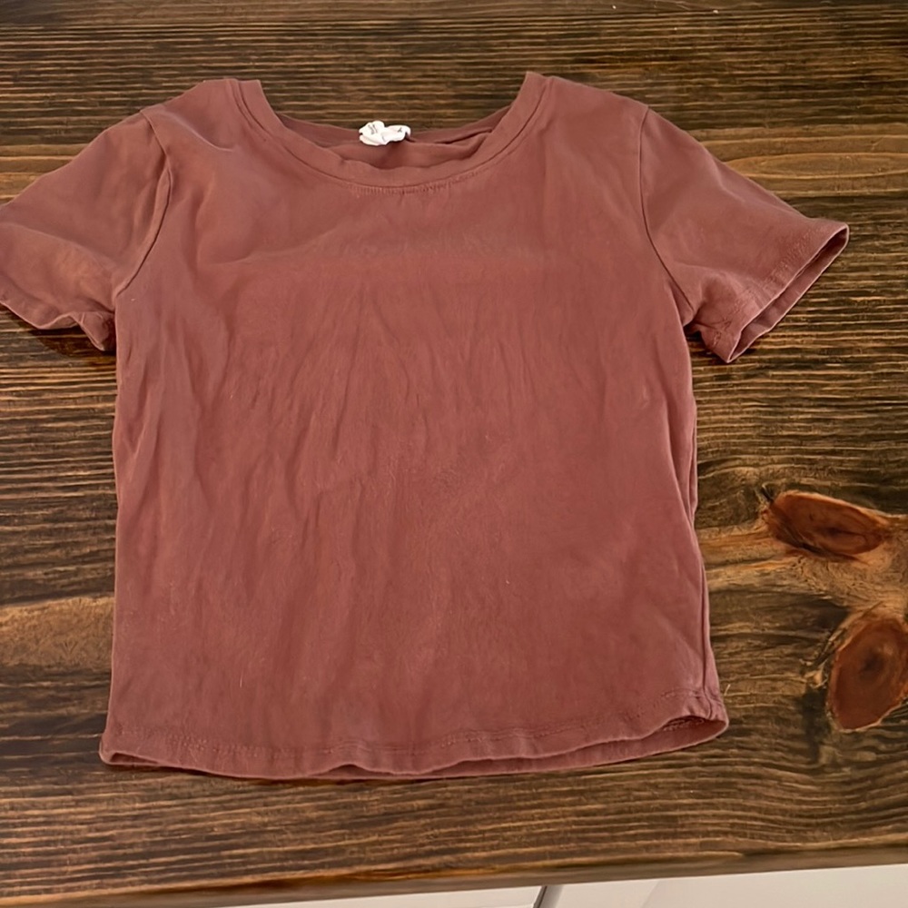 Brown tight fitted crop top